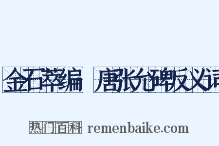 金石萃编·唐张允碑反义词是什么意思的图片